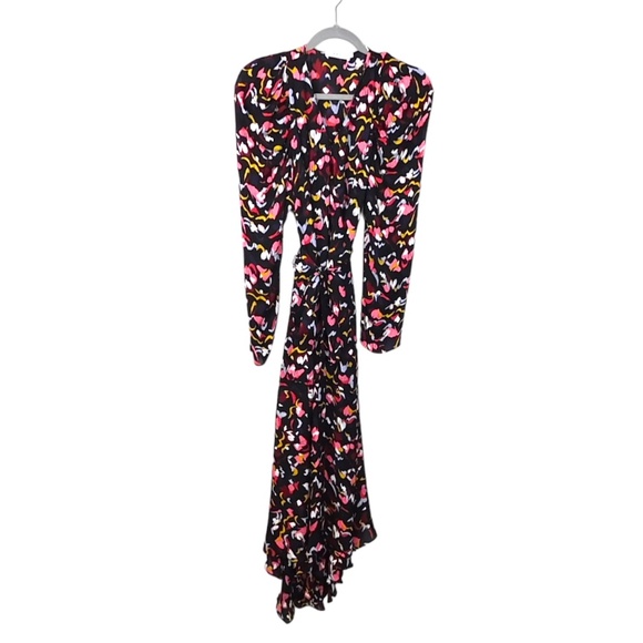 A.L.C. Dresses & Skirts - A.L.C. Tianna Long Sleeve Vacation Holiday Wrap Dress in Coral Multi size 10